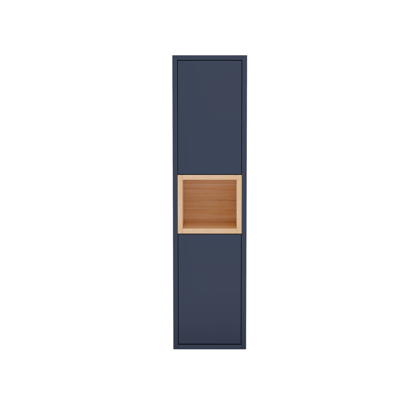 SET OF 2 600 Vanity with Basin & Tall Boy Navy Blue Wall Hung Storage