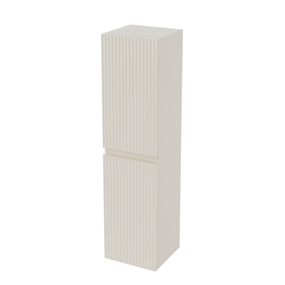 300mm Fluted Wall-Hung Tall Bathroom Storage Cabinet