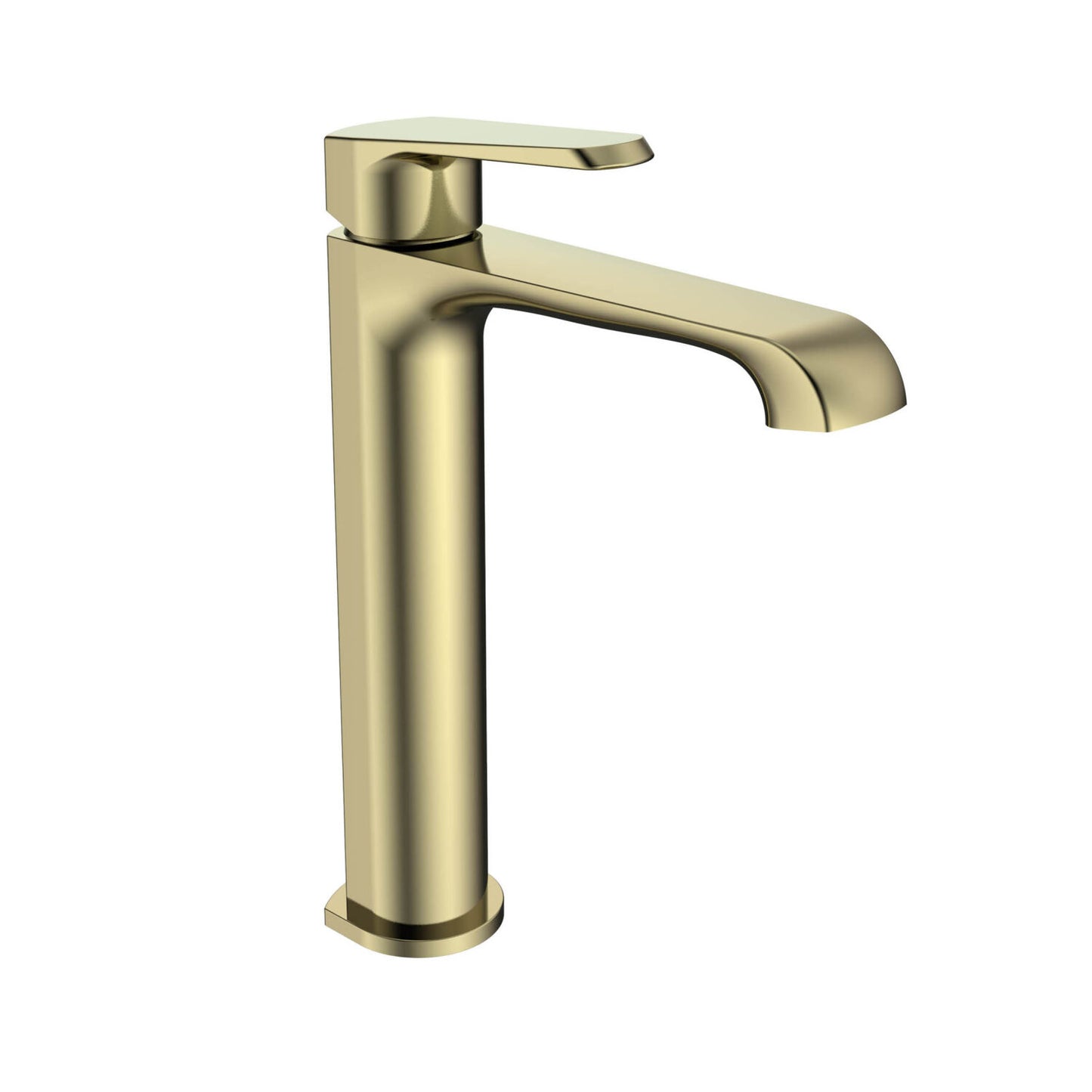 Nevada Tall Mono Basin Mixer Tap Brushed Brass