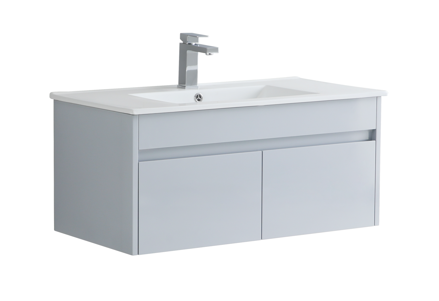 900 mm Wall Hung Vanity Cabinet with Slim Ceramic Basin