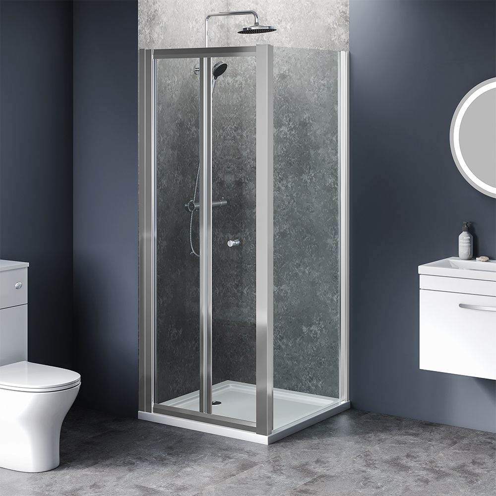 Alexa 6 mm Bifold Shower Door 600mm x 1850mm High