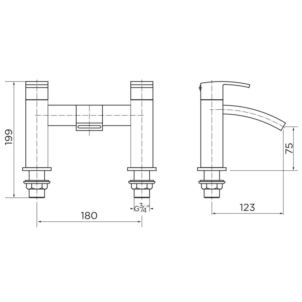 Farrington Chrome Bath Filler