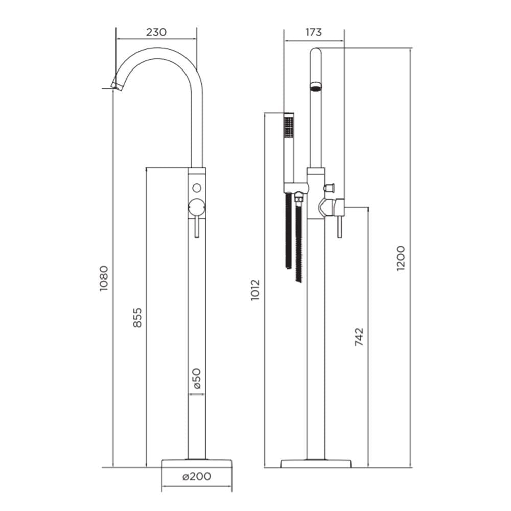 Clapham Free Standing Bath Mixer Tap