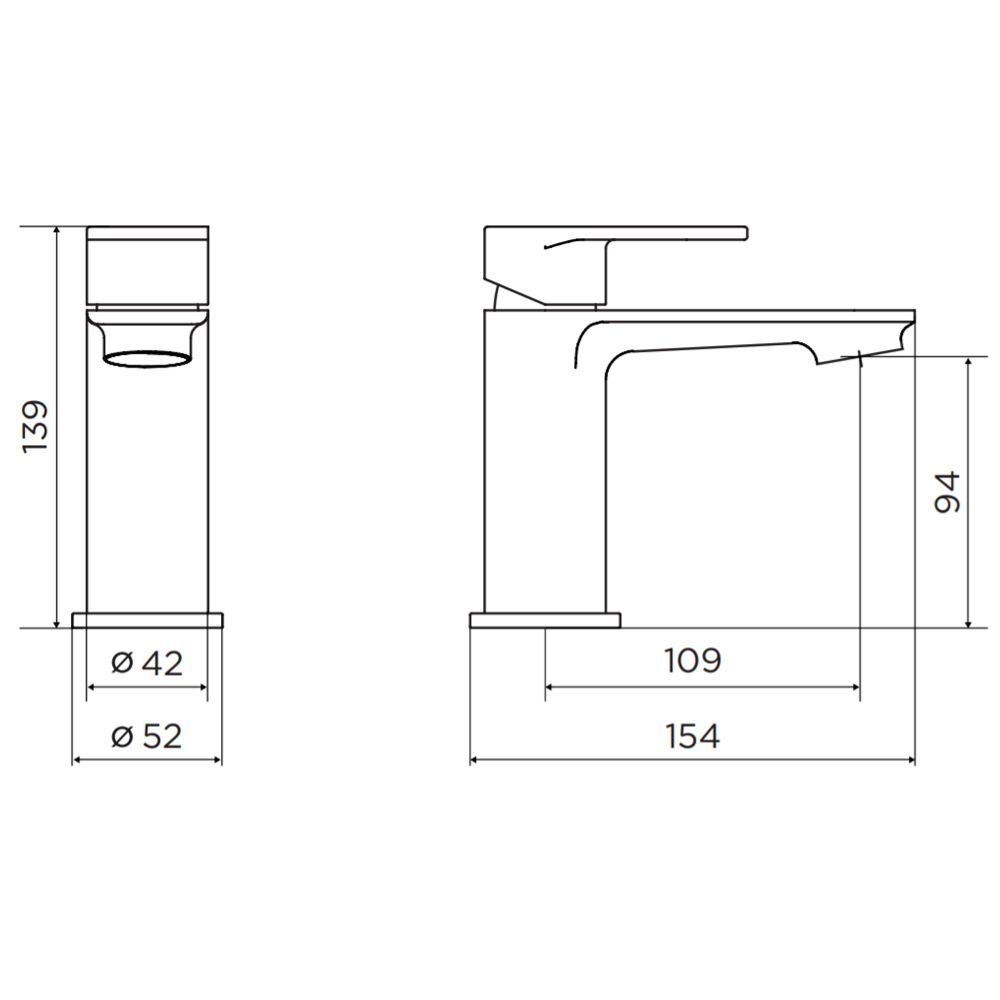 Preston Basin Mixer Tap Black Matt