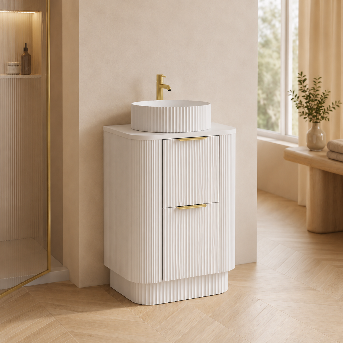 Fluted Vanity Units