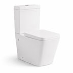 Close Coupled Soft Close Seat Square Rimless Toilet