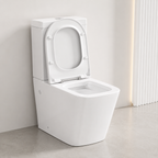 Close Coupled Soft Close Seat Square Rimless Toilet