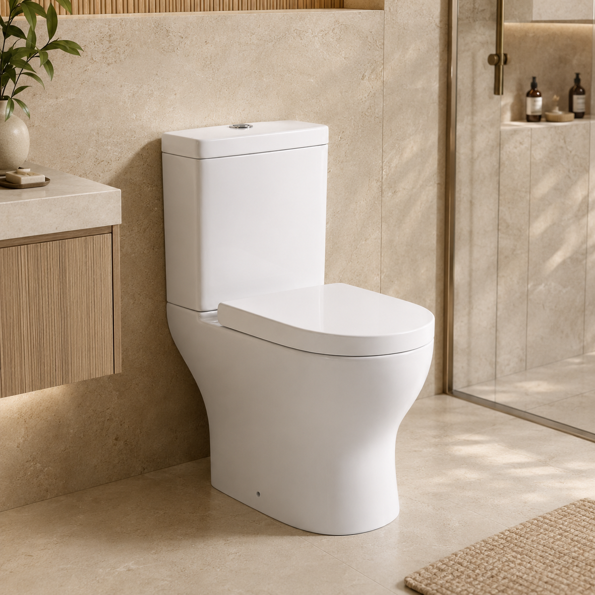 Round Close Coupled Toilet