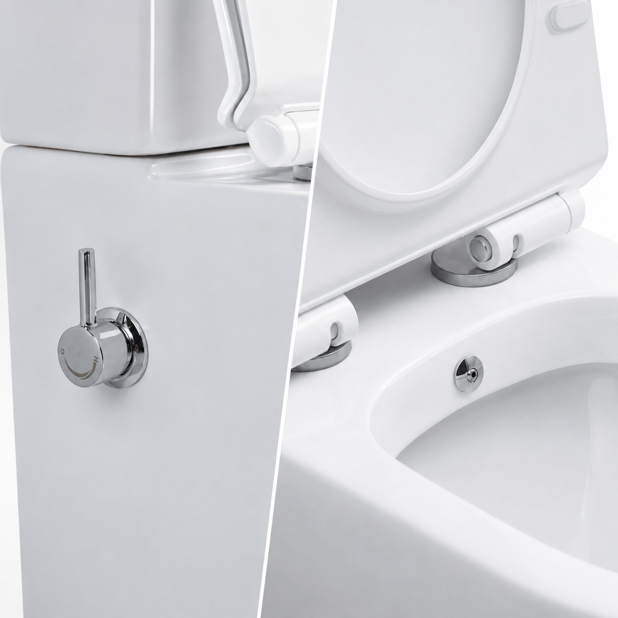 Round Close Coupled Bidet Toilet