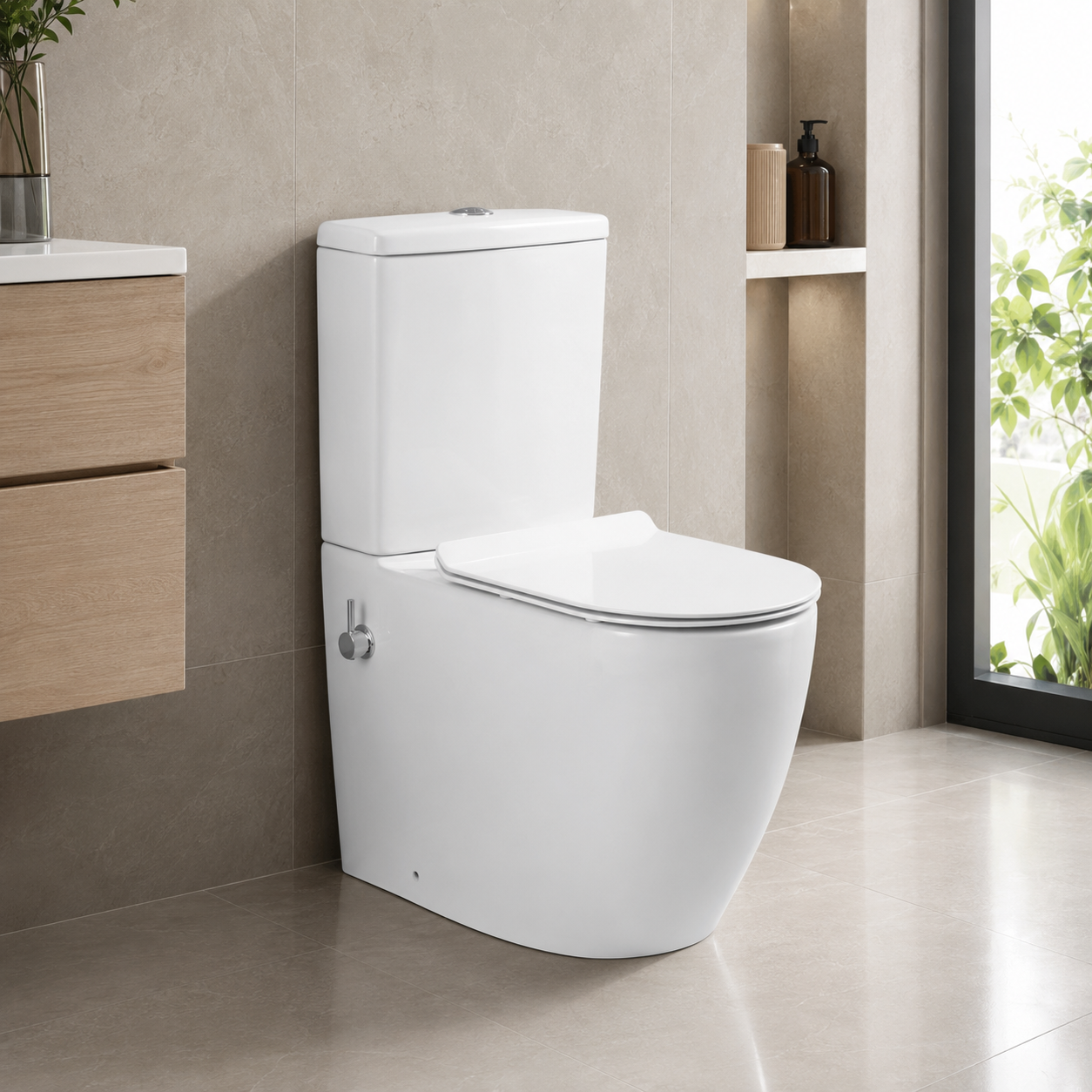 021 Comfort Height Close Coupled Bidet Toilet