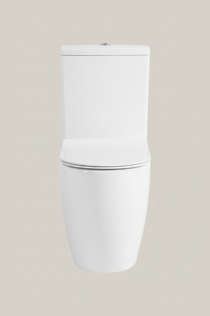 021 Comfort Height Closed Coupled White Gloss WC Toilet Incl. Soft Closing Seat