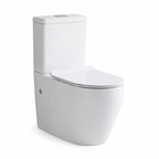 D-Shape Semi Comfort Height Rimless Close Coupled Toilet