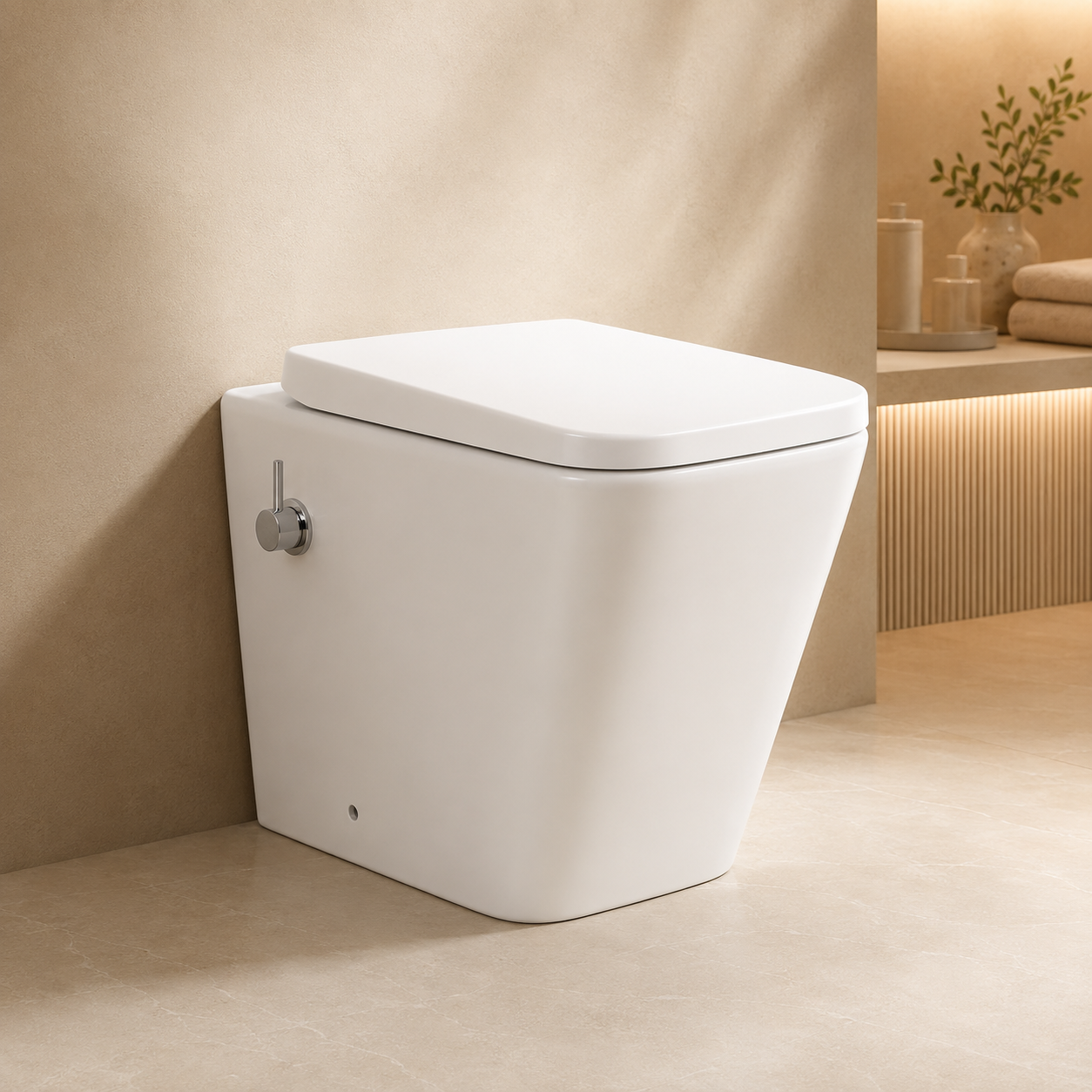 103S Square Short-Projection Back-to-Wall Bidet Toilet