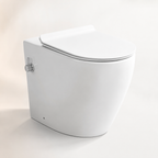 Comfort Height Back-to-Wall Round Rimless Bidet Toilet
