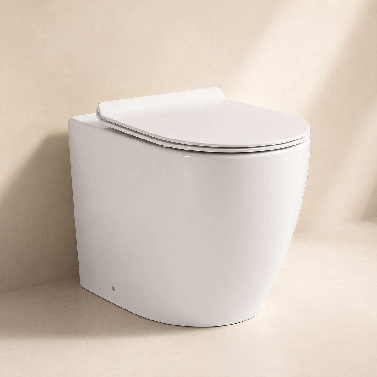 Comfort Height Back-to-Wall Round Rimless Toilet with Soft-Close Seat