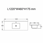 1200mm Slim Vanity Basin