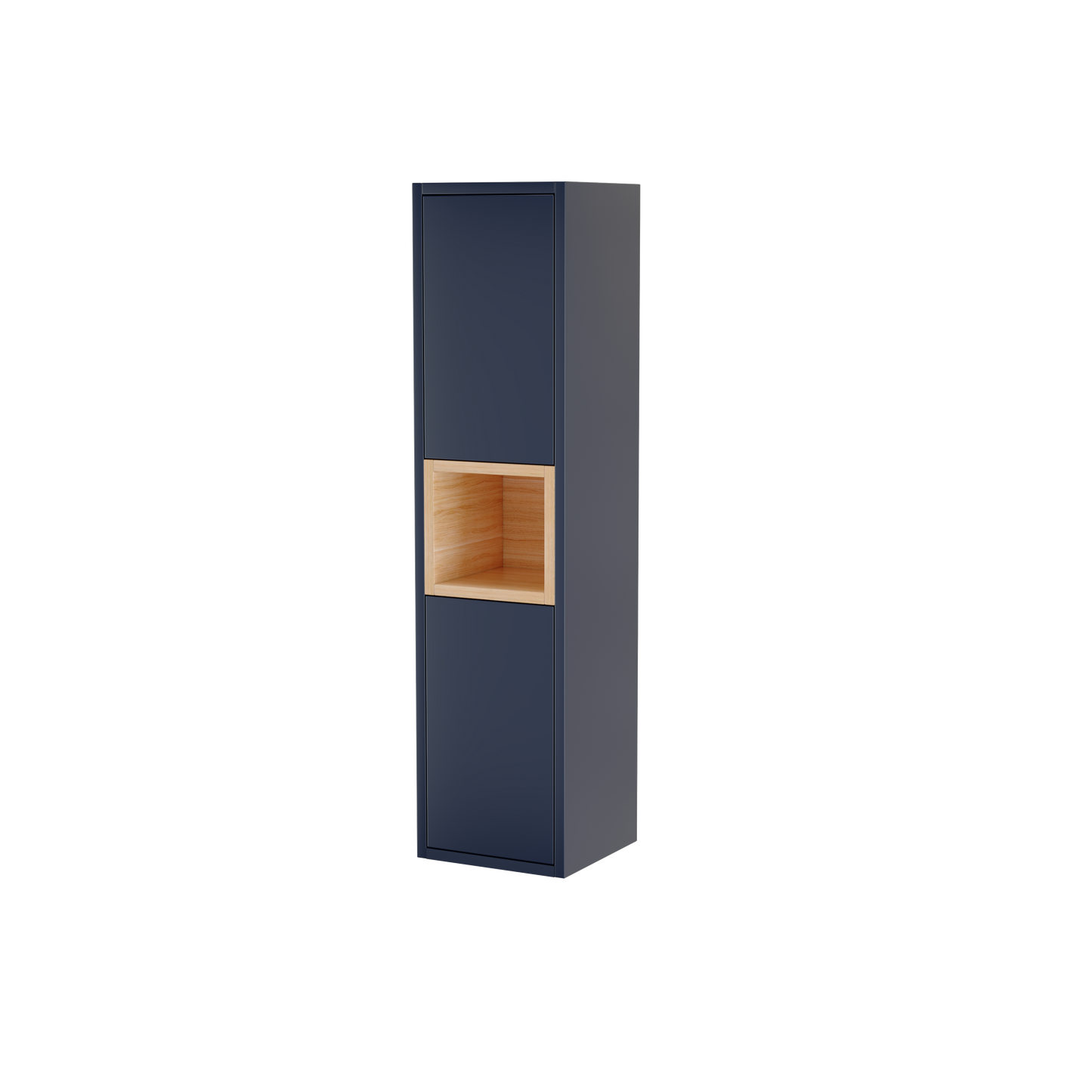 W300x H1200 mm Navy Blue Wall Hung Storage Unit