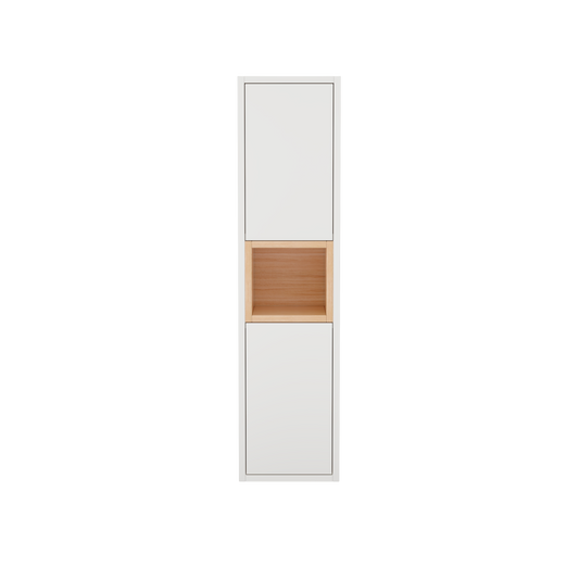 W300x H1200 mm White Matt Wall Hung Storage Unit