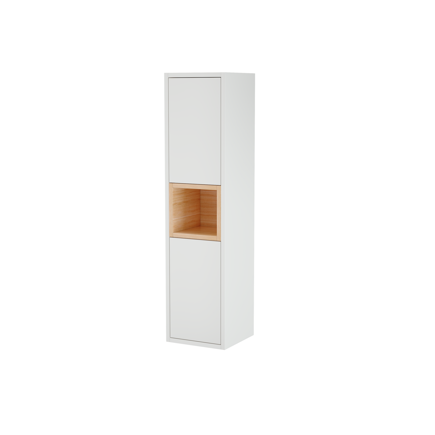W300x H1200 mm White Matt Wall Hung Storage Unit