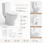 Round Close Coupled Bidet Toilet