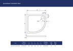 800 x 800mm Eco-Stone Square Shower Tray