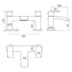 Aldgate Waterfall Tap bath filler Chrome