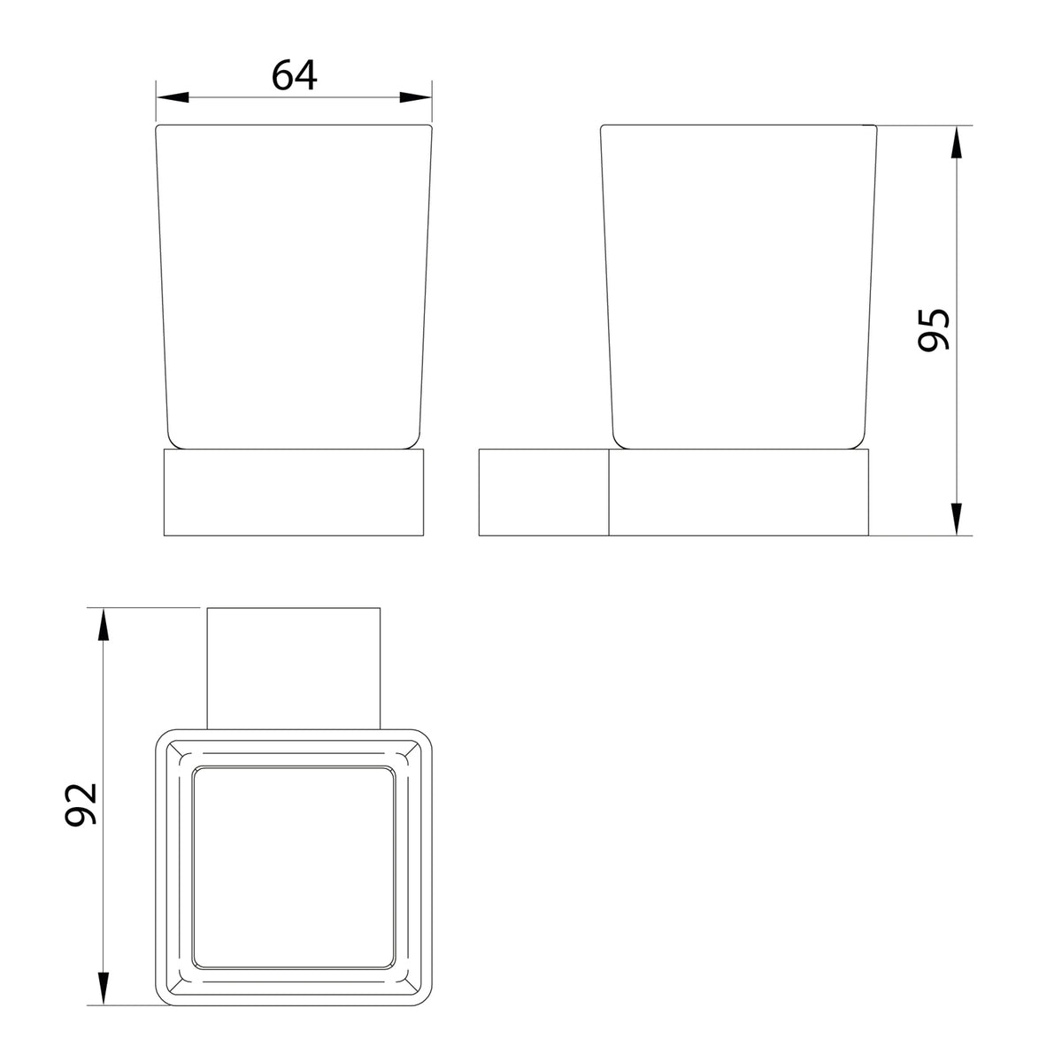 Scalia Chrome Tumbler Holder