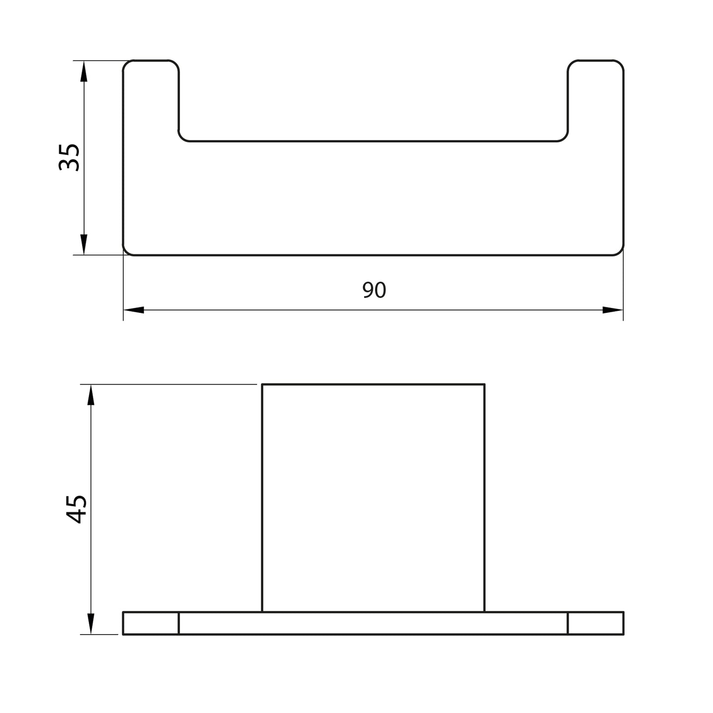 Scalia Robe Hook Gun Metal