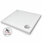 Anti-Slip Square Shower Tray - White