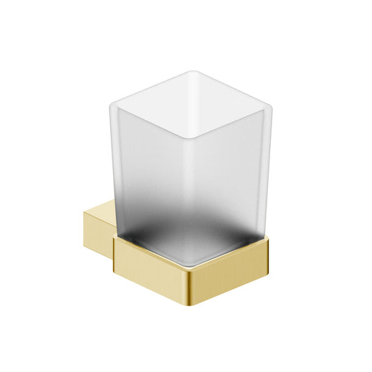 Scalia Brushed Brass Tumbler Holder