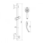 Islington Brushed Brass Round Sliding Rail Kit