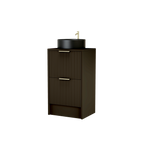 500mm Rectangular Fluted Floor Standing Vanity Unit with Countertop Basin