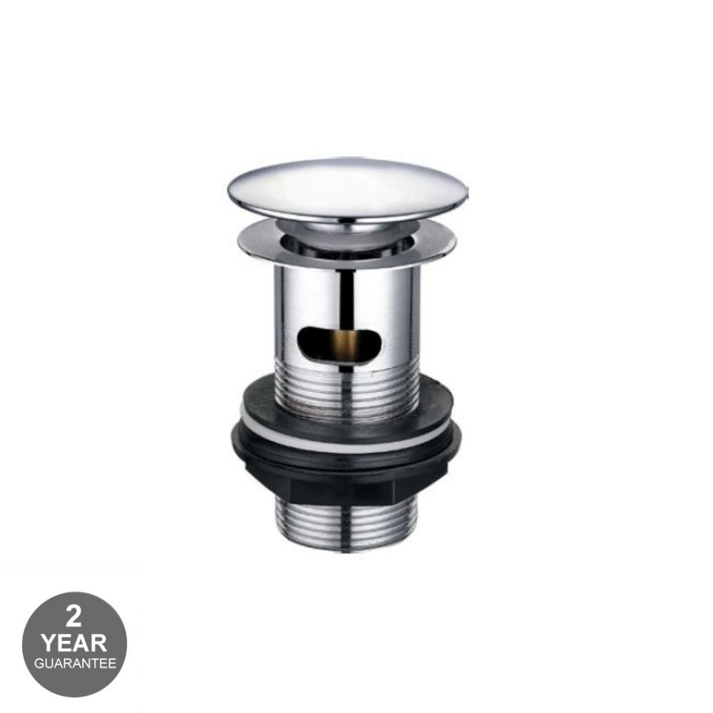 Click Clack Slotted Basin Waste - Chrome Finish