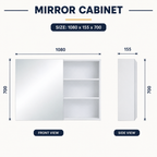 1100mm Mirror Cabinet Combines Practical Storage