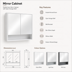 900mm Mirror Cabinet with 2 Soft-Close Doors
