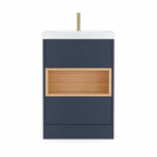 600mm Floor Standing Vanity Unit with Basin and Open Shelf