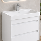 750mm Two-Drawer Wall-Hung Vanity Unit with Ceramic Basin