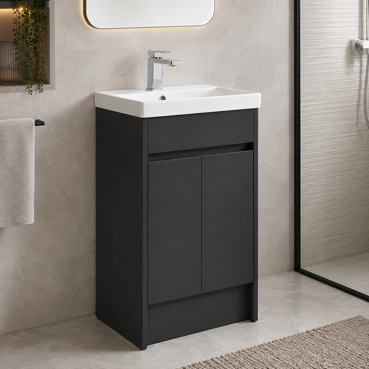 500mm Floor Standing Vanity Unit with Basin