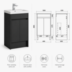 500mm Floor Standing Vanity Unit with Basin