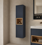 300mm Wall Hung Tall Cabinet with Open Shelf
