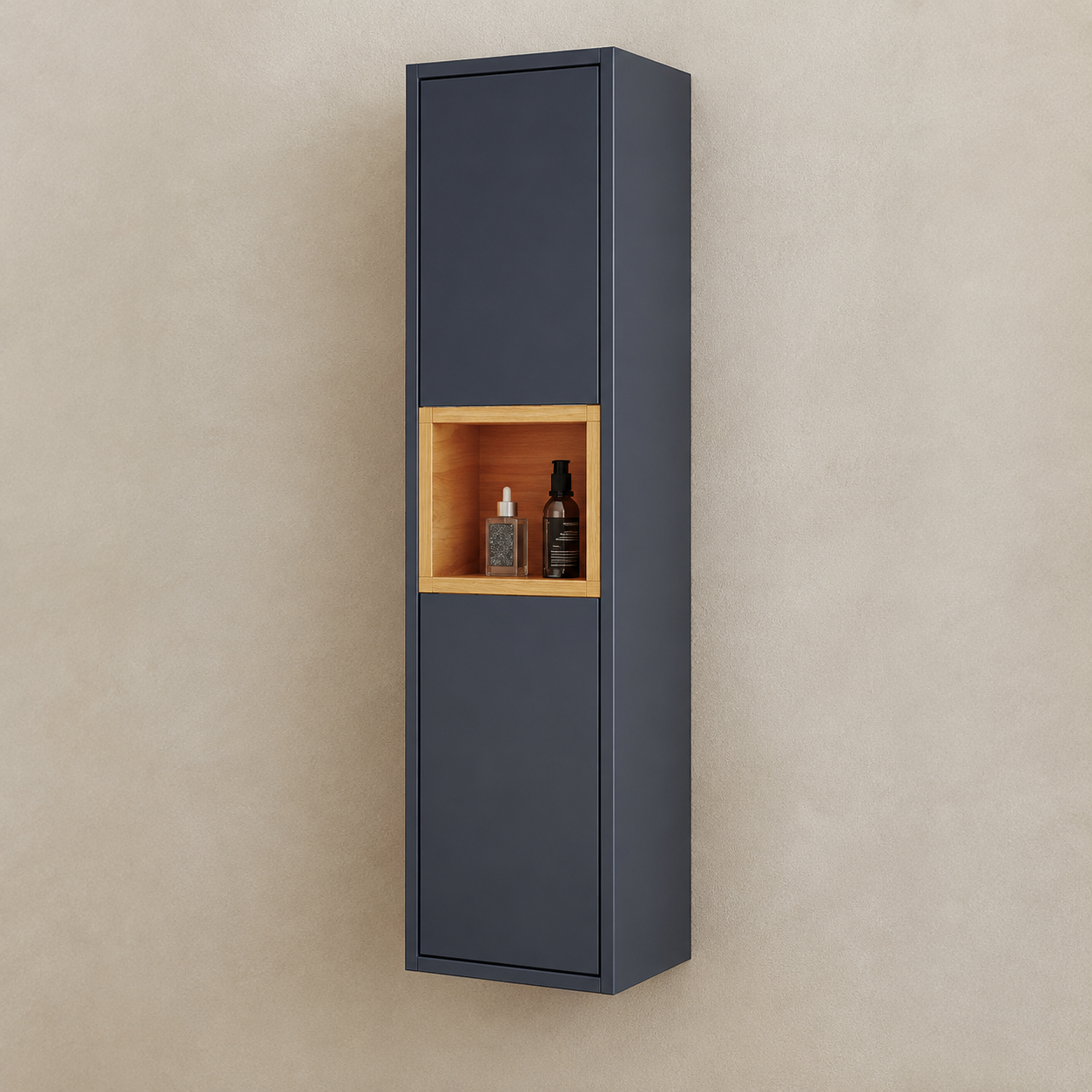 300mm Open Shelf Wall-Hung Tall Bathroom Storage Cabinet