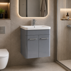 500mm Wall-Hung Vanity Unit with Curved-edge Ceramic Basin