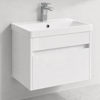 500mm Single-Drawer Wall-Hung Vanity Unit with Ceramic Basin