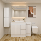 300mm Handleless Wall Hung Tall Bathroom Cabinet