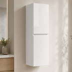 300mm Handleless Wall Hung Tall Bathroom Cabinet