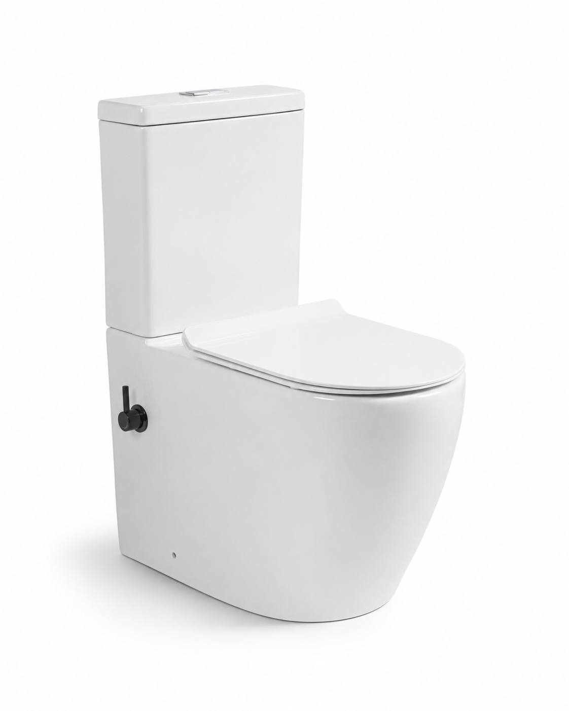 027 D-Shape Rimless Close Coupled Bidet Toilet