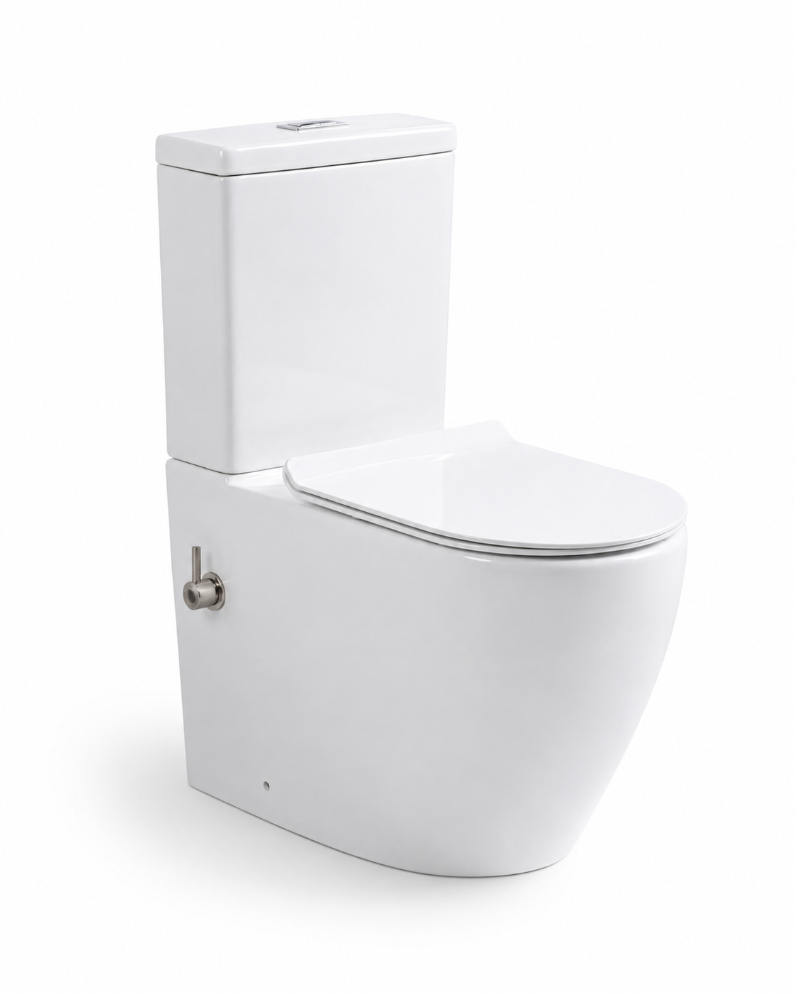 027 D-Shape Rimless Close Coupled Bidet Toilet