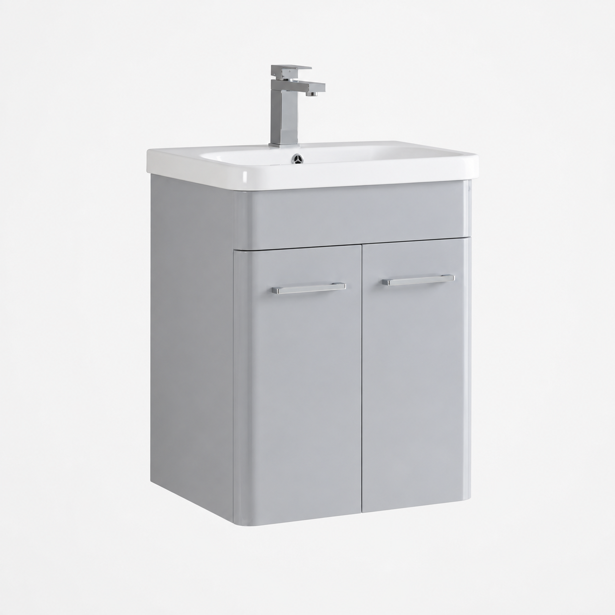 500mm Wall-Hung Vanity Unit with Curved-edge Ceramic Basin