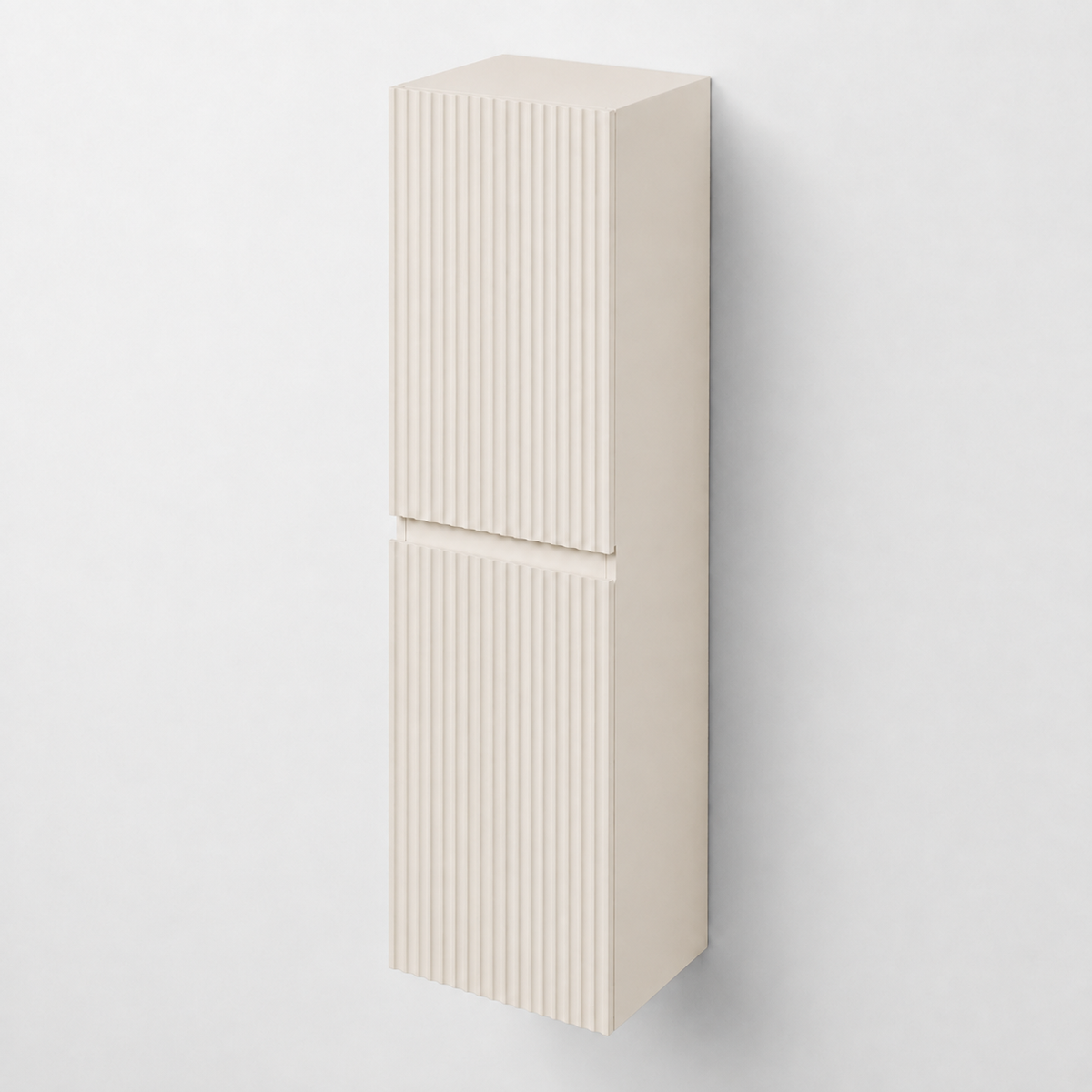300mm Fluted Wall Hung Tall Bathroom Cabinet