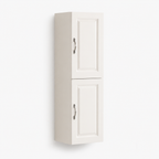 300mm Traditional Panelled Wall Hung Tall Cabinet in Creamy White